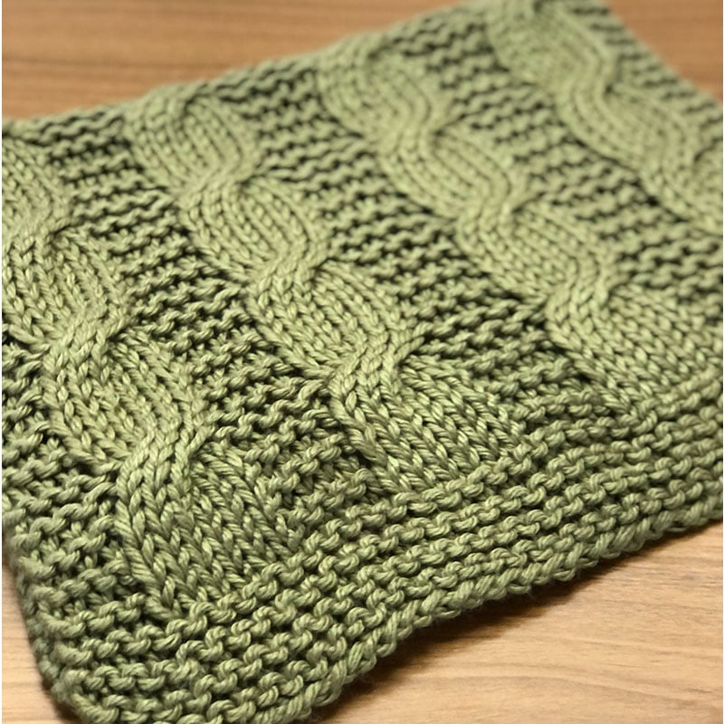 Manta de tricot verde